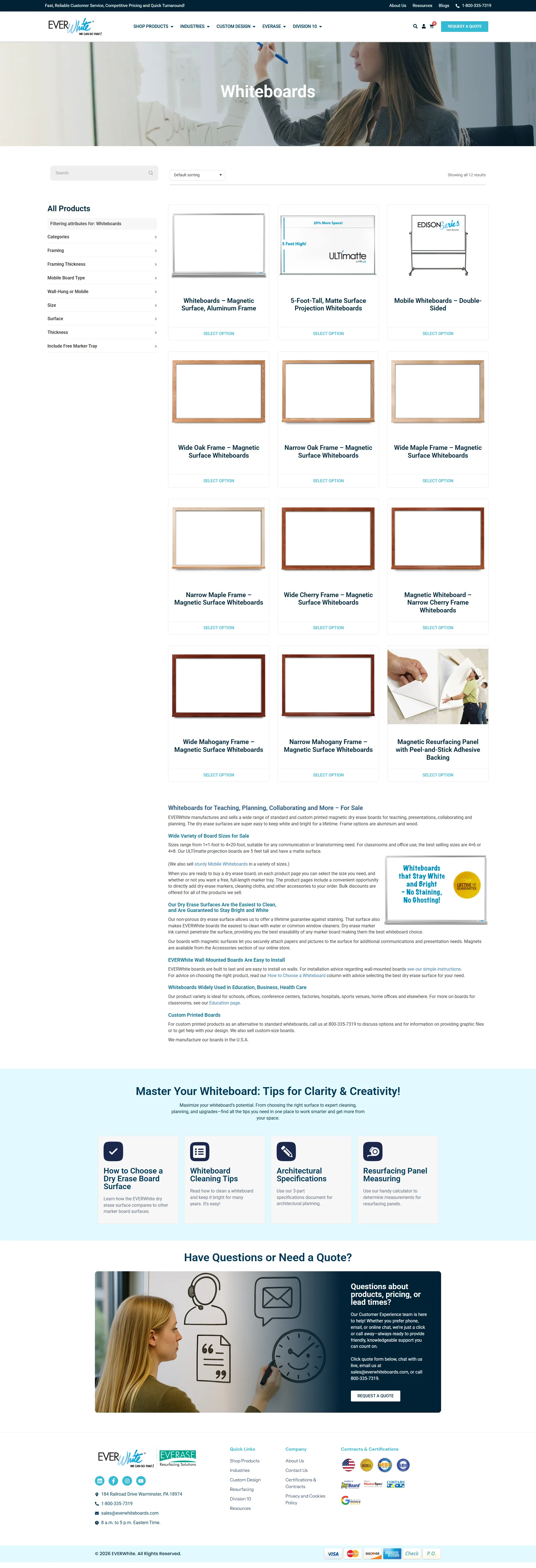 Vertical-specific landing page architecture